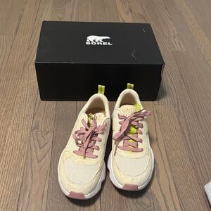 Sorel Cream and Pink Athletic Shoes